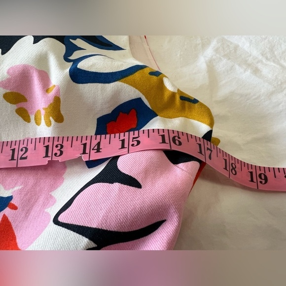 Anthropologie Whit Two | Women’s SZ 4 | Pink Floral Petal Cross Back Dress - Picture 6 of 11